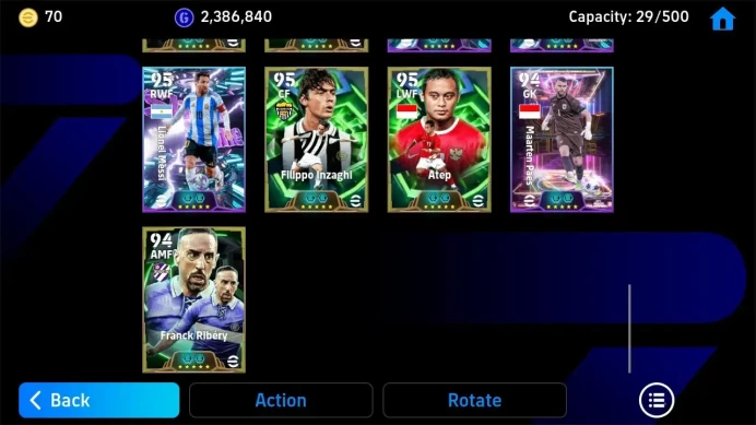 ANDROID|PW 3205|Rummenigge epic,zola epic,cech epic,matthaus,huijsen,oliverkahn,olmo,baresi,coach Fabregras,Etc|2026|EFB1473B