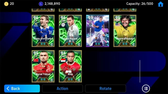 ANDROID|PW 3205|Arda Guler ST,Yassine Bounou ST,Deco Epic,Costa Epic,Massimo Oddo Epic,Chiellini,Donadoni,Etc|2026|EFB1478B