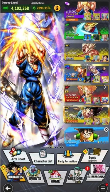 B169-IOS+Android-Meta-3 LR(Vegito+Bardock+Piccolo)+5 UL(Trunks+SS Goku+Buu Kid)+Built 4 Good Teams Ready PVP+25 Legends+Vip Equipment+Goku&Veget