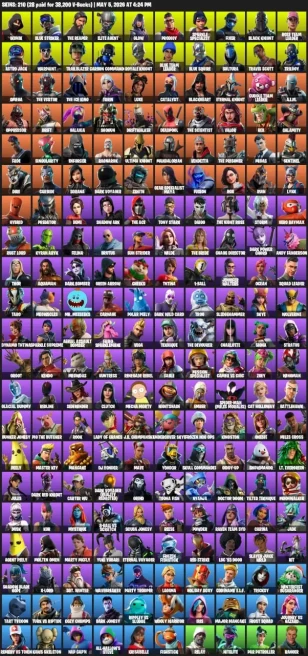 210 skins ·  Travis Scott IKONIK  / Black Knight /  / Sparkle Specialist / Floss / Take The L Astro Jack / Glow