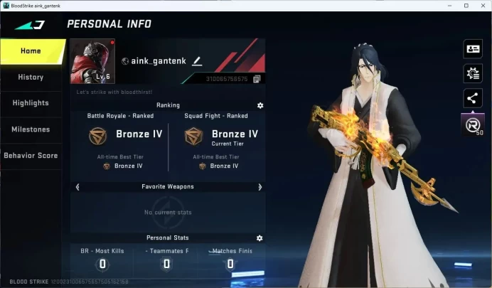 ASIA | 1 Eternal Voucher | 2 BLEACH | 2 7DS | 1 AOT | 2 Legendary guns | L6 Bronze IV|More Check SS BS797B