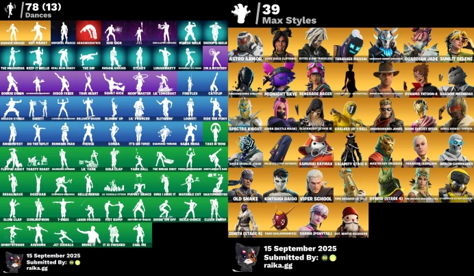 [PC/PSN/XBOX] 80 skins | OG STW | Peely | Luxe (Gold Clothing) | Harbinger Armor Omegarok	LKK517