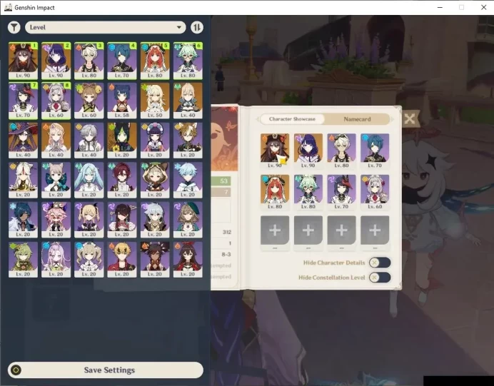 Asia|AR53|4Limited+1(*5WP)|Nicole,Raiden,Nilou,HuTao|1Skin|McMale|Low Explore Map|1 Skin|18 Fregile Resin|TakeMail|(GI6472)