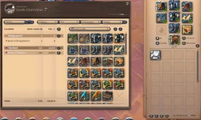 ASIA | 2,18M Total Fame - 5,24M Silver | T8 Ore Miner - T7 Fire Staff Build |Take Gmail|Check SS|(AO839)