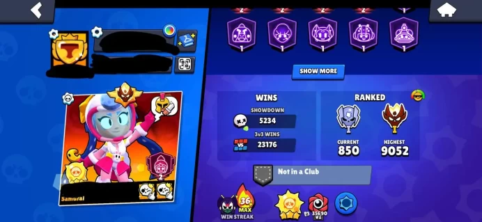OG FULL MAXED 2019 ACC!-104698 TROPHIES-MASTER 2024-100 MAX POWER-93 HYPERCHARGES-39 BUFFIES-420 BEST SKINS-SOLAR FAME III(ALMOST METEORIC)-100K