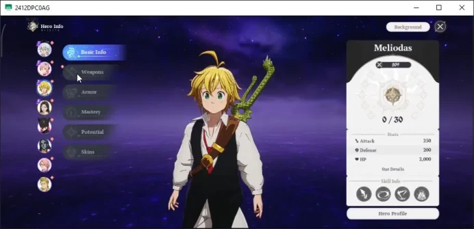 [SEA] Lv 2 Fresh Starter| 2 SSR | Meliodas, Guila And 6 SR |Act 1 Story| Log NetMarble Email |TakeMail|CheckSS(SDO746)