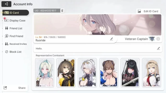 GLOBAL|Lvl 54|7 SSR[HeidemariM4,Yuki,Nine,Haru,Rin,Veronica,Renoa]+11 SR[SelenaM6,NiaM6,MikaM4,Etc]|1 SSR|Stove|Deadlink|CZN1929