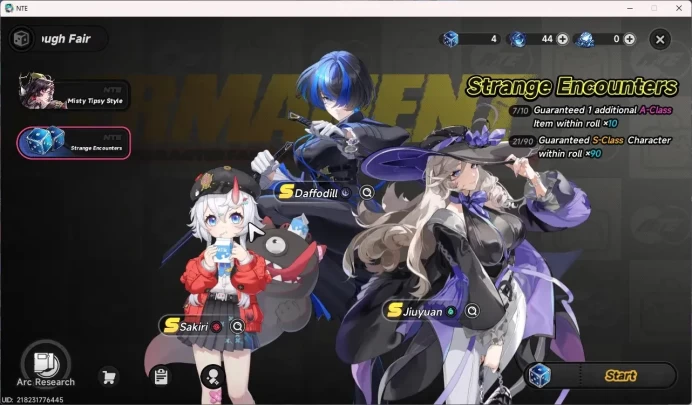 SEA | Lv 25 | 2 SSR (Nanally,Daffodill) + 4 SR | MC Female | TakeMail Check SS NTE188B