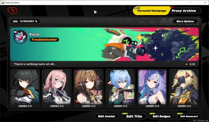 ASIA | Lvl 56 | Miyabi sign, Ye shunguang, Zhao, Lucia, Vivian, Yanagi MC Belle ZZZ09B