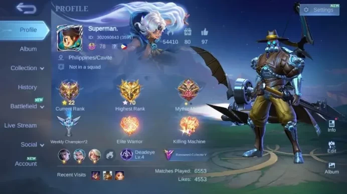 Global|Hero 132|Skin 215|Renowned|KOF Karina|CC Natalia|Lbox Franco|STAR Lesley|LightBorn TG+Harith+GR|Gara|MoreCheck SS ML1952B