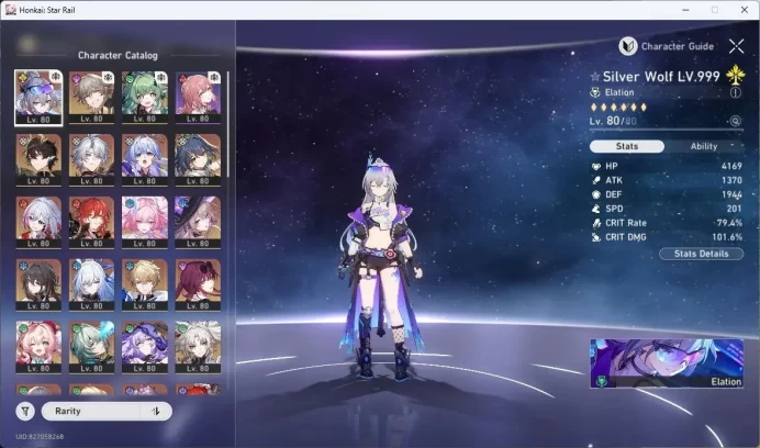 ASIA | TL70|17 Lim|Silver Wolf 999,Castorice,Hyacine,Dan Heng PT,Huohuo,Cyrene,Phainon,Black Swan | TakeMail | Check SS HSR494B