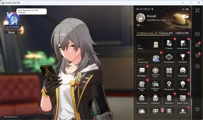ASIA | TL61 |Silver Wolf LV80, Sparkle LV80, Yao Guang LV80, Huohuo LV70, Dan Heng IL | TakeMail | Check SS HSR495B