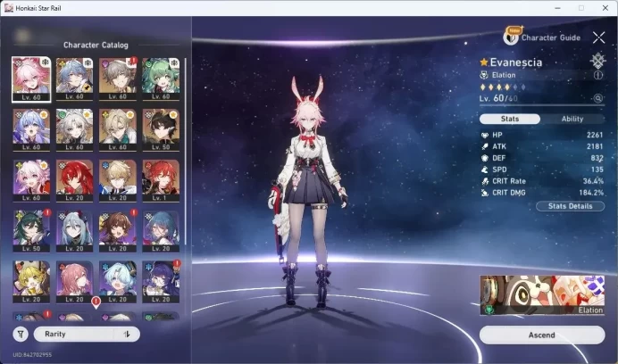 ASIA | TL41 | Robin+Sign, HuoHuo+Sign, Feixiao+Sign, Evanescia, Dan Heng PT | TakeMail | Check SS HSR497B
