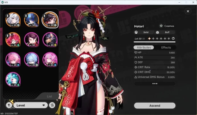 EU | Lv 15 | 2 SSR (Hotori,Daffodill) + 7 SR S | MC Nella Female | TakeMail Check SS NTE189B