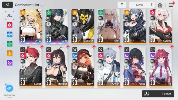 ASIA | Lv 54 | 7 Limit, Heidemarie EM 4, Veronica, Tiphera, Rin, Mei Lin, Orlea, Luke | Mid Content |  RA707B |