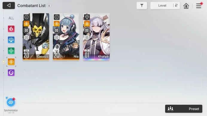 Global | Lvl 23 | 3 SSR | Haru ME1 | Khalipe | Magna | Partner Tiana | Selector on | SAA 7 + RA 36 | More Detail Check SS | RA709B