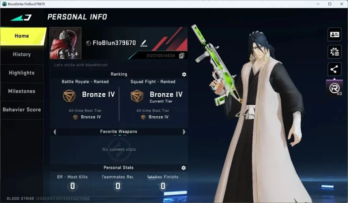 ASIA | BLEACH Byakuya Kuchiki Striker | Legendary AR97 Venom | More Check SS BS952B