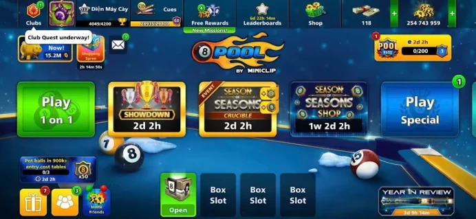 8BP23:  Lv133 (GCP60) - Vip Black Diamond - 17 Cues Legendary -  254m Coin