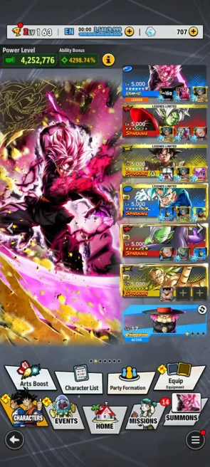ANDROID+IOS- LR Goku Black Full+ 30 LF (Goku Black Full+god ss Vegito 8s+Vegeta 8s+GokuBadock+Cell+Napa)+ Godly Equip For Team (D199)
