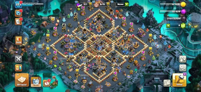Town hall 18 Xp 223, 9 equipment epic(5 max), 3 Hero max, C6260