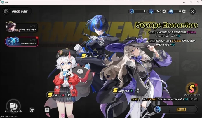 SEA | Starter LV 3 | 3 SSR Hotori, Hathor, Fadia + 1 SSR Selector + 4 SR | MC Female | Take Email | NTE179B