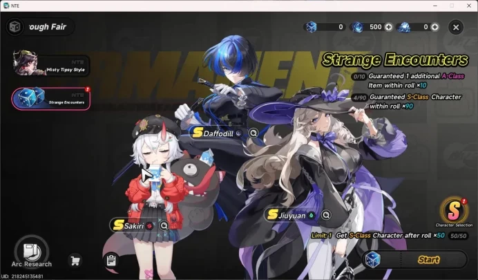 SEA | Starter LV 3 | 3 SSR Hotori, Hathor, Jiuyuan + 1 SSR Selector + 5 SR | MC Female | Take Email | NTE180B