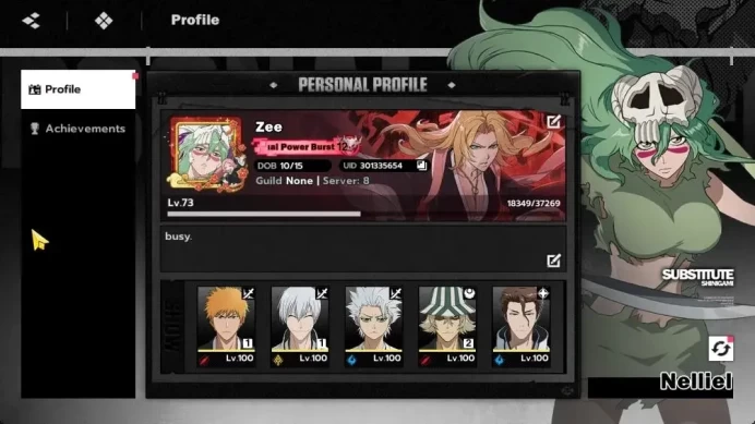 NuverseSEA|LV 73|10 SSR [(UraB2,Aizen,IchiB1,GinB1,Nelliel,YoruB1,Byakuya)+Stamp,Toshiro,TosenB2,Ikkaku]|10 Sign|Google(BSR1138)