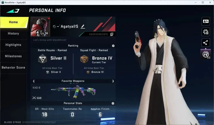 ASIA | BLEACH Byakuya Striker | EVA MCX Gun | 6 Legendary Guns | L14 Silver II BR | Legendary Odyssey II|More Check SS BS955B