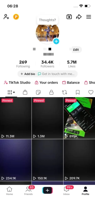 BLOWOUT SALE/34K Real Followers+5.7M Real Likes/ Tiktok Shop For Creator/ Live Stream/ Full Access