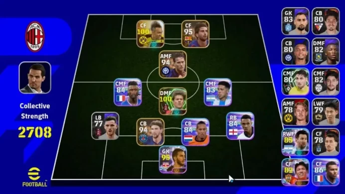 Android||P. E. Aubameyang, Xabi Alonso, Ferran Torres, Cleiton, Marquinhos, Piotr Zieliński, Illia||PES 2026|TakeEmail(EF1761)