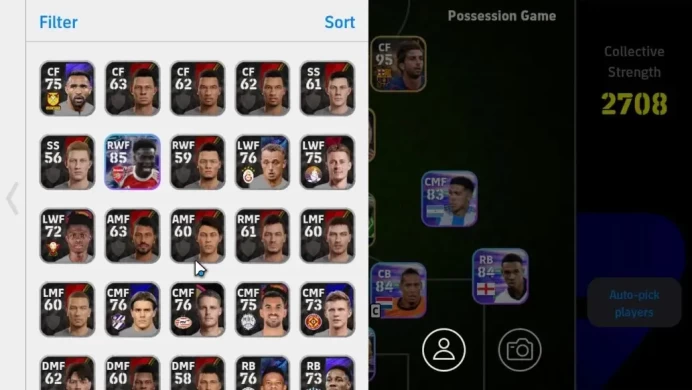 Android||P. E. Aubameyang, Xabi Alonso, Ferran Torres, Cleiton, Marquinhos, Piotr Zieliński, Illia||PES 2026|TakeEmail(EF1761)