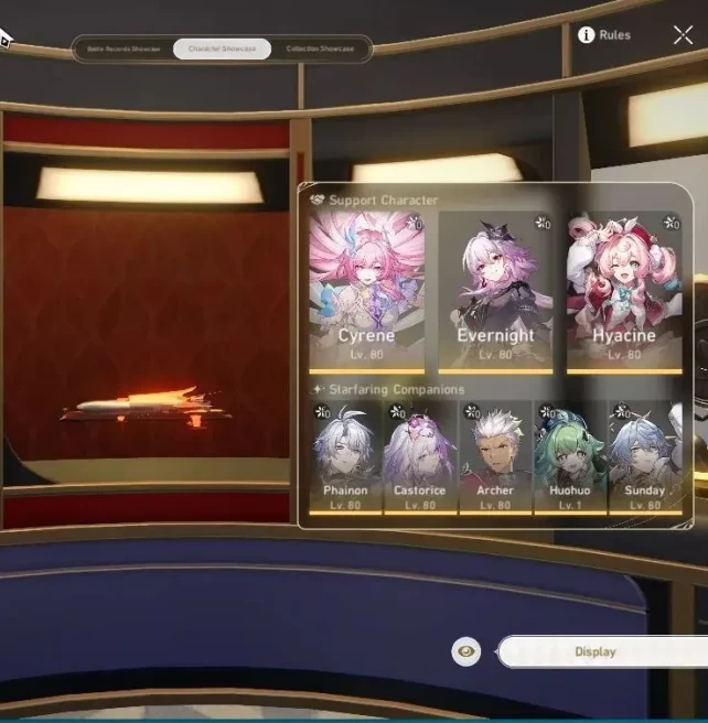 Asia|TL 66|HyperCarry Team|11 Limited|Casto+Sign,Evernight,Hyacine,Cyrene,Sunday,Phainon,Sparkle,Etc|Take Mail|Check SS(HSR7104)
