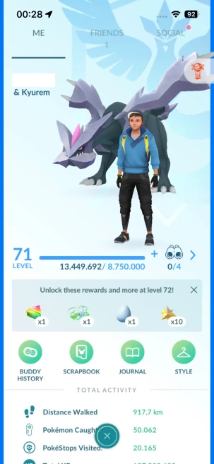 Level 71, 5 Legendary IV100, 211 Shiny, 212 Legendary, 21 IV 100, 15 Shiny Legendary, 53 Shadow Legendary