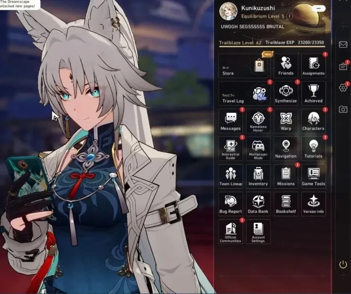 Asia|TL 62|Free GI|8 Limited|Feixiao,Firefly,Jingliu,Huohuo,Blade,Dr Ratio,Etc|1 Golden Comp|Mc Female|TakeMail|CheckSS(HSR7093)