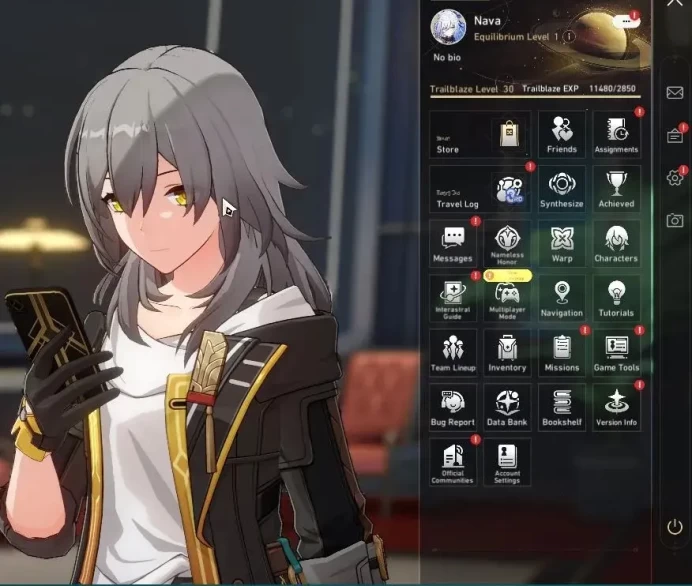 Asia|TL 30|6 Limited|Evanescia,Jingliu,Huohuo,Seele,Ruan Mei,Dante PT|MC Female|Take Mail|Check SS(HSR7111)
