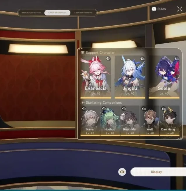 Asia|TL 30|6 Limited|Evanescia,Jingliu,Huohuo,Seele,Ruan Mei,Dante PT|MC Female|Take Mail|Check SS(HSR7111)
