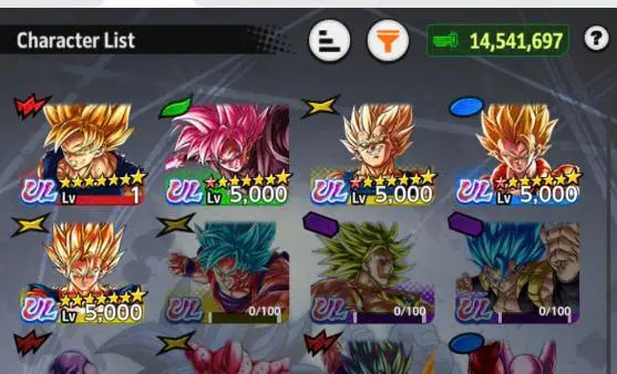B172-IOS+Android-5 UL(Rose+Super Vegito+Majin Vegeta+Super Gogeta)+Equipment+Broly Zenkai+Bardock Zenkai