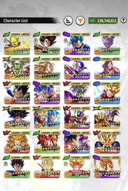 B174-IOS+Android-4 LR(Vegito+Goku Black+Bardock+Piccolo)+UL Frieza+24 Legends Limited+Equipment+SS2 Goku+Vegito Green+Zamasu+God Goku+Trunks