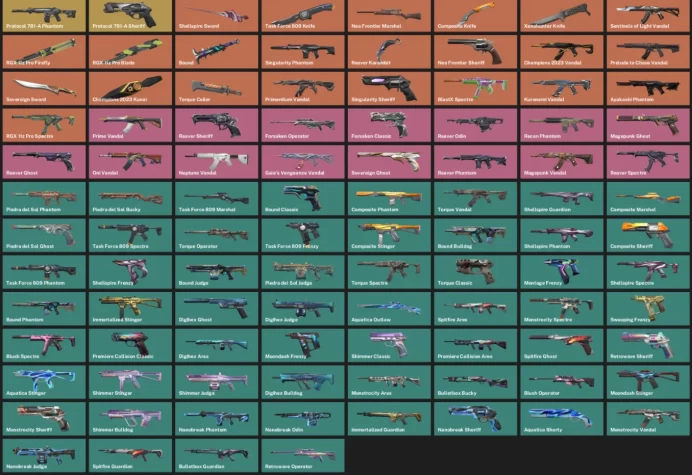 [EU] Valorant 113 Skins Full Access
