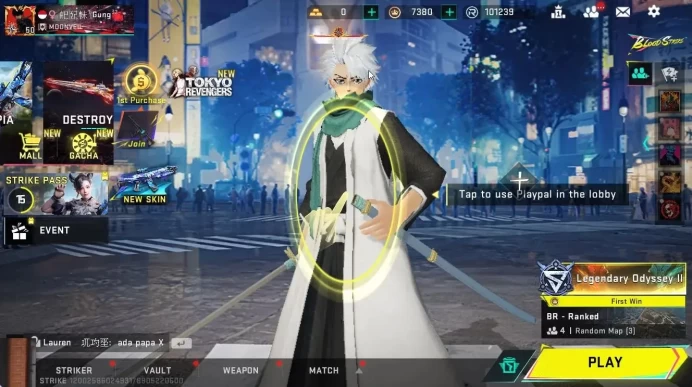 ASIA|Collab AOT [RAN-Mikasa]|EVA [KATYA-EVA02]|BLEACH [Ethan-Byakuya,SPIKE-Toshiro]|13 ULTRA|NetEase|BLS4506)