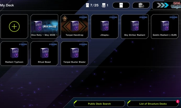 AC469-Lv27-6 Deck (Tenpai-Sky Striker-Radiant Typhoon-Ritual Beast-Buster Blader)-Gems 1500