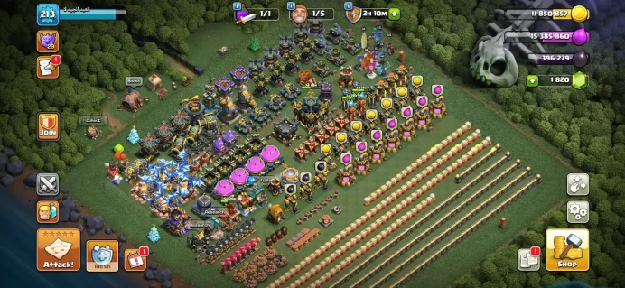 Town hall 17 Xp 213 , good wall & defense, C6263