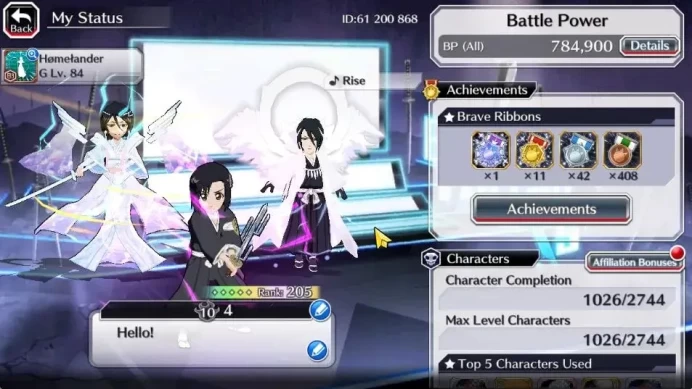 [Global]50K Orbs|1 MT[Momo TYBW26]|Rukia 10th Anniv,Shinji TYBW25,Byakuya Renewed,Renji TYBW25,Etc|1 char 5/5|Klab ID(BBS2669)