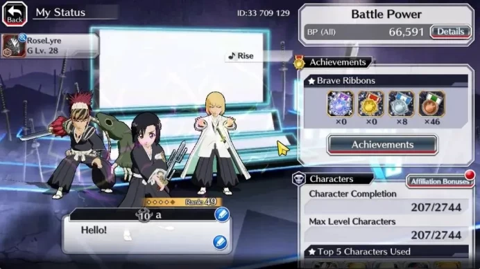 [GLOBAL]6K Orbs+Fresh All Story|TYBW26[Momo,Shinji],Renji TYBW25,Liltotto 25Swimsuit,Ichigo Crescent,Etc|CE ON|Klab ID(BBS2668)