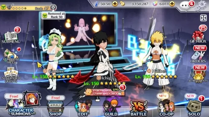 [GLOBAL]6K Orbs+Fresh All Story|New Ichigo Renewed,Halibel Fierce,Candice TYBW24,Halibel Unleashed,Etc|CE ON|Klab ID(BBS2665)