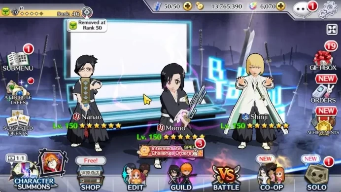 [GLOBAL]6K Orbs+Fresh All Story|TYBW26[Momo,Shinji],Nanao TYBW25,Ichigo Crescent,Halibel Unleashed,Etc|CE ON|Klab ID(BBS2664)