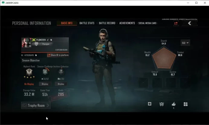 MOBILE|Lv40 | SV 33.2M | CV 30.7M | Paragon | Battle Machete | Decree VSS, Koi LR-DMR1, Koi|CN ON|Infinite|Check SS(AB3203)
