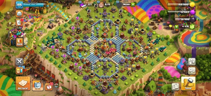 Town hall 16 almost max, 13 equipment epic, 4900 gems,C6267