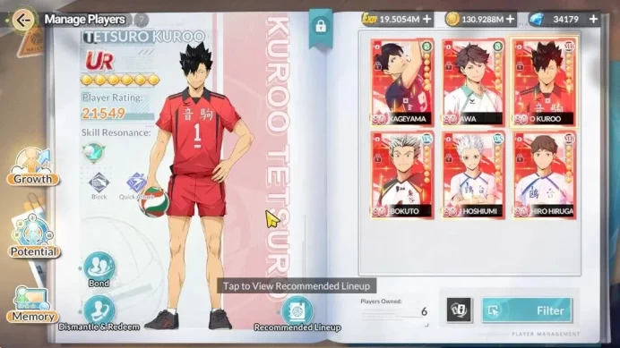 SEA Lv60|34K DM|3 SP [Aone,Akaashi,Hinata]+Memo 6 UR [(Korai,Kuroo,Oikawa,Sachiro,Kageyama)+Memo,Bokuto] 18 SSR|Google|HFH1035