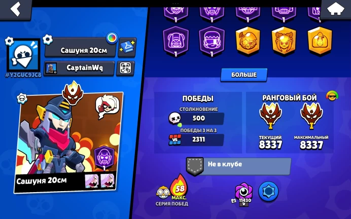 BS891//Trophies 14888 Brawlers 80 Primes 7